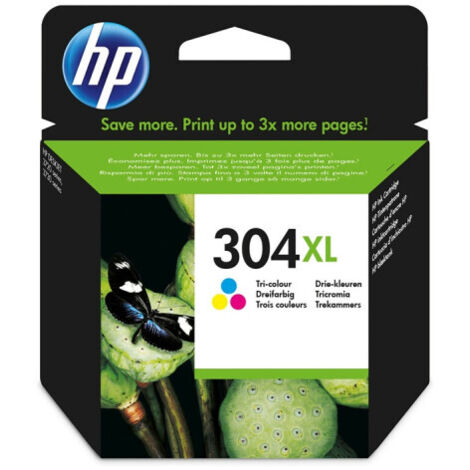 HP 304XL Cartouche d’encre trois couleurs grande capacité authentique (1/5)