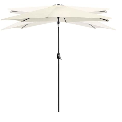 Parasol de balcon de jardin pliable reglable 210 cm beige (1/5)