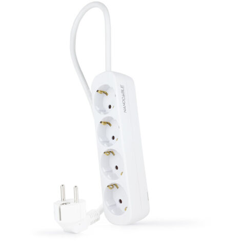 Base multiple 4 prises Câble 1,4m Blanc 10.37.0004-ns (1/3)