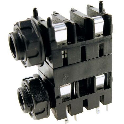 Jack 6.35 mm embase femelle horizontale Cliff FCR1120 Nombre de pôles: 2 mono noir 1 pc(s) D73673 (1/3)