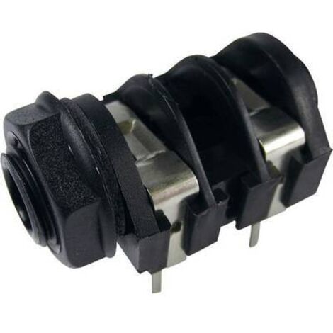 Jack 6.35 mm embase femelle horizontale Cliff CL1174A Nombre de pôles: 2 mono noir 1 pc(s) D28755 (1/2)