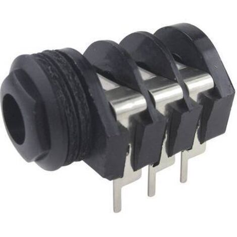 Jack 6.35 mm embase femelle horizontale Cliff CL1332A Nombre de pôles: 3 stéréo noir 1 pc(s) D28761 (1/2)
