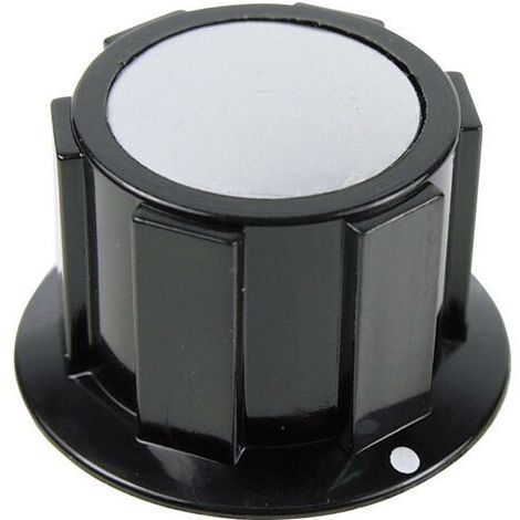 Tête de bouton rotatif Cliff FC1616 noir, argent (Ø x H) 25.4 mm x 15.1 mm 1 pc(s) D73475 (1/4)