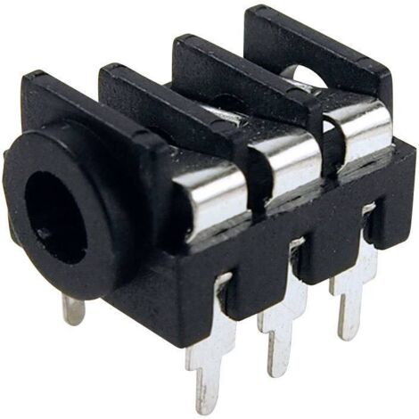Jack 3.5 mm embase femelle horizontale Cliff FCR1295 Nombre de pôles: 3 stéréo noir 1 pc(s) D73627 (1/3)