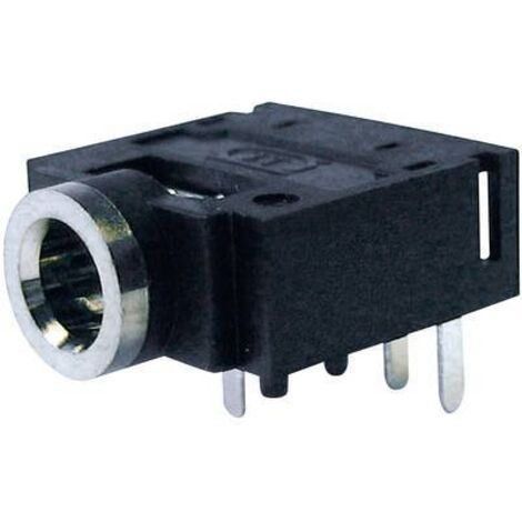 Jack 3.5 mm embase femelle horizontale Cliff FC68133 Nombre de pôles: 4 stéréo noir 1 pc(s) D73688 (1/3)