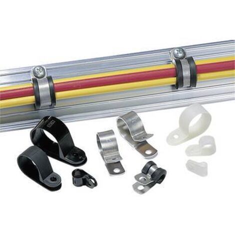 HellermannTyton ALU13-ALU-NA-C1 Bride de montage vissable 211-10130 Plage de Ø du faisceau 20.60 mm (max) argent 1 pc(s) S15471 (1/2)