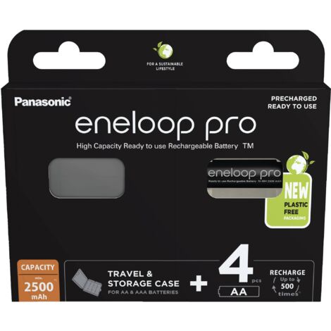 Pile rechargeable LR6 (AA) NiMH eneloop eneloop pro HR06 +Box 2500 mAh 1.2 V 4 pc(s) X926452 (1/4)