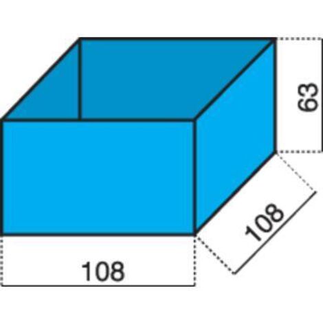 Insert de coffret de rangement Hünersdorff 624300 (L x l x H) 108 x 108 x 63 mm Nombre de compartiments: 1 1 pc(s) C92809 (1/2)
