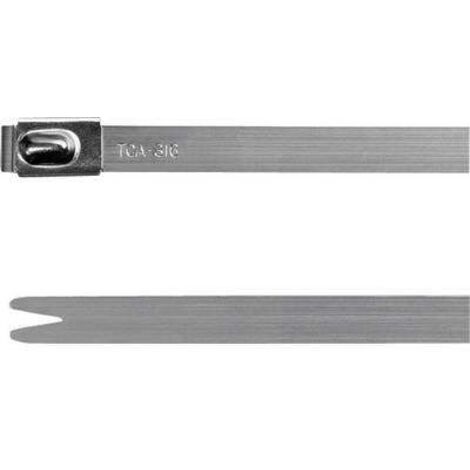 HellermannTyton 111-94149 MBT14H-316-SS-NA-L1 Serre-câble 362 mm 7.90 mm argent avec fermeture à billes 1 pc(s) S19430 (1/2)
