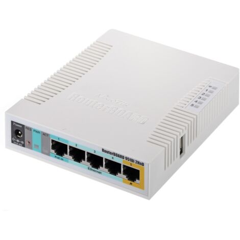 Routeur WiFi 4 Mikrotik RB951Ui-2HnD 2,4 GHz(2x2) 5p (1/5)