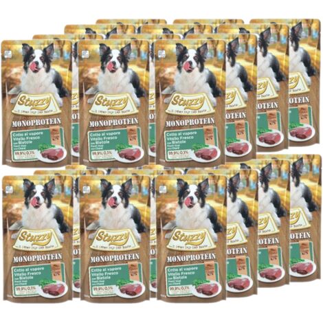Aliment humide pour chiens STEUZZY G-F Veau monoprotéiné aux blettes 24 x 150 g