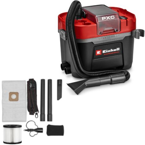 Einhell Professional Aspirateur eaux et poussières sans fil TP-VC 18/10 Li BL L-Solo PXC (18 V, moteur Brushless, cuve 10 L, filtre à plis et buses) Livré sans Batterie et Chargeur (1/4)