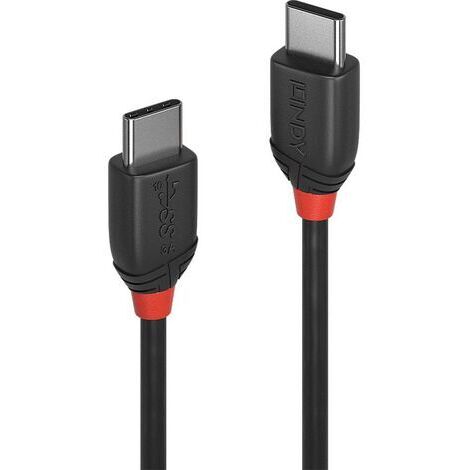 LINDY Câble USB 3.1 type C 3A Black Line 1.5m (1/3)
