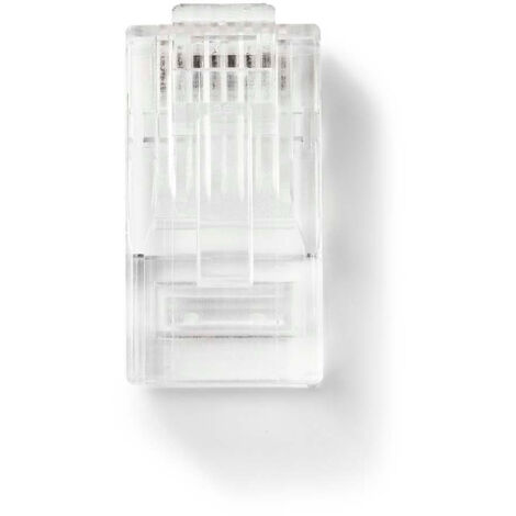 Connecteur rj45 rj45 pass through stranded utp cat5 droit plaque or 10 pieces pvc transparent boite 88 (1/4)