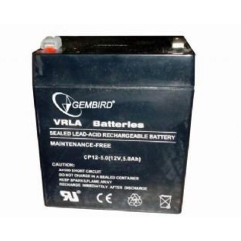 Batterie 12V 5Ah pour systèmes UPS – Technologie VRLA scellée – Poids 1,6 kg – Dimensions 90x70x106 mm – Performance durable – Gembird