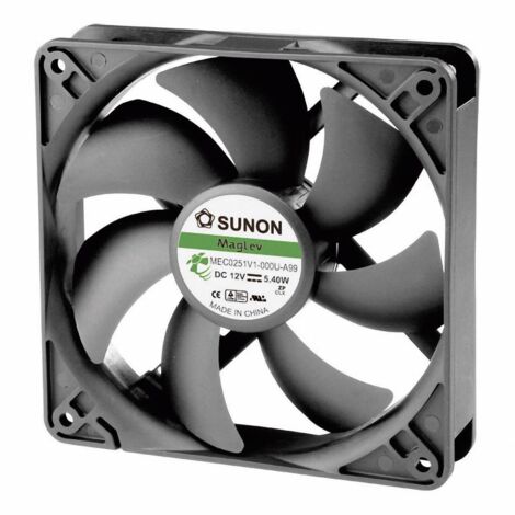 Sunon MEC0251V1-000U-A99 Ventilateur axial 12 V/DC 183.83 m³/h (L x l x H) 120 x 120 x 25 mm Q62430