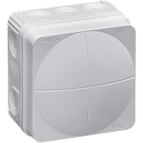 Boîte de dérivation Wiska 10060522 (L x l x H) 76 x 76 x 51 mm gris clair (RAL 7035) IP66 X99453 (1/2)