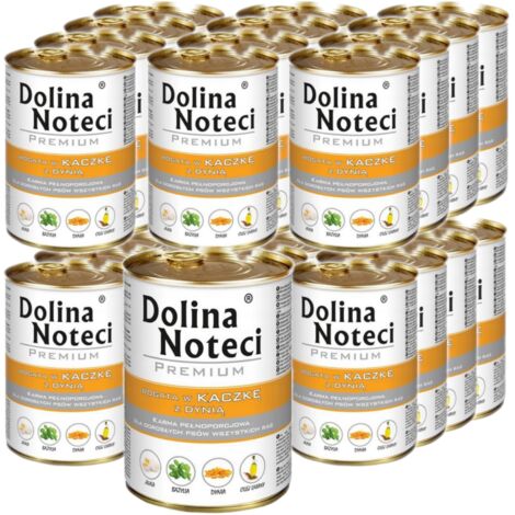Nourriture humide pour chiens Dolina Noteci Premium Canard à la citrouille 24 x 400 g