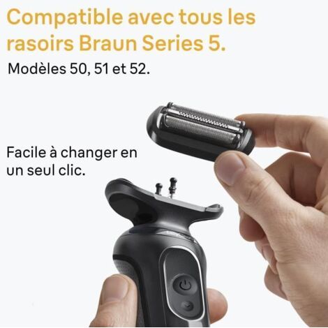 Tete de rasoir BRAUN Series 5 & 6 - 3 lames flexibles - 100 % fabriqué en Allemagne