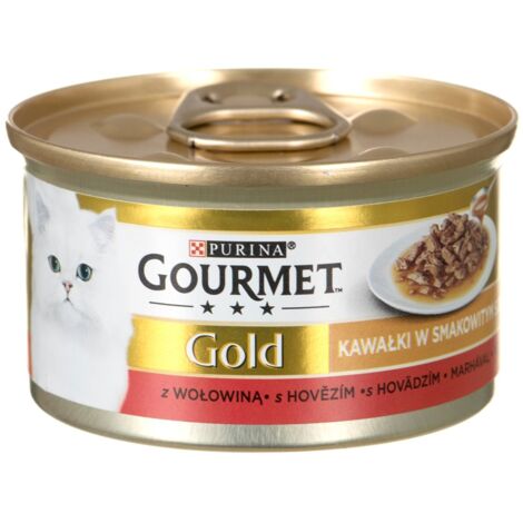 GOURMET GOLD Sauce Délice au bœuf - nourriture humide pour chat - boîte - 48 x 85 g