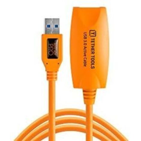 Tether Tools Cable USB Tetherpro Cable USB 3.0 Active Extension Cable 5 m in Orange [CU3017]. (1/5)