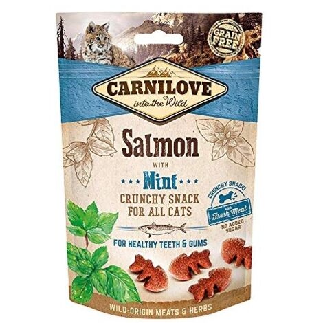 CARNILOVE CRUNCHY SNACK SALMON & MINT PREMIOS POUR CHAT 50 G 50 G BSB PRODUCTS LIMITED 100410