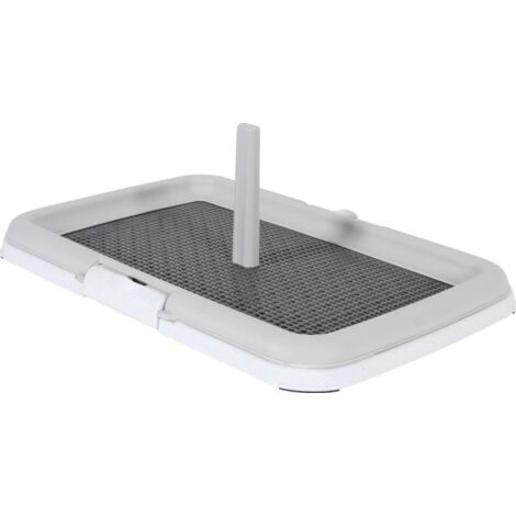 Bac à litière ouvert pour chien et chiot – Plastique facile à nettoyer – Grille pour pattes sèches – Dimensions 600x400x40mm – Stefanplast
