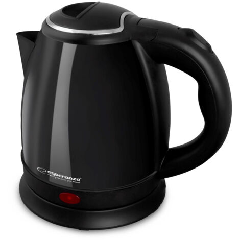 BOUILLOIRE ESPERANZA EKK128K NOIR ACIER INOXYDABLE PLASTIQUE 1350 W 1 L