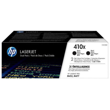 HP 410X LaserJet, lot de 2 cartouches de toner grande capacité authentiques, noir (1/5)
