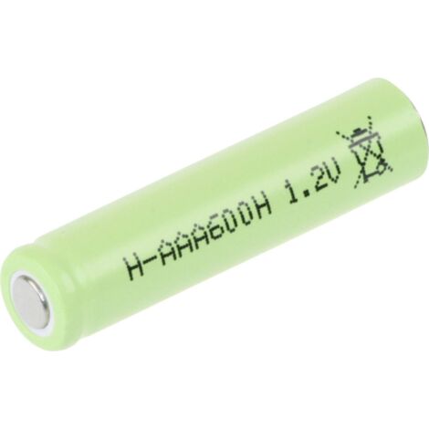 Pile rechargeable NiMH LR3 (AAA) 600 mAh 1.2 V – Performance fiable jusqu'à +70 °C – Courant de décharge max 1200 mA – 1 pc – Mexcel - W071531 (1/2)