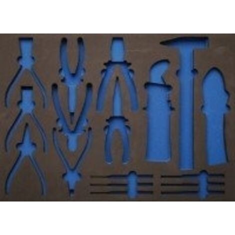 Bgs Technic – Insert de servante d'atelier 3/3 pour pinces, marteau et chasse-goupille – Mousse robuste – 567 x 408 x 32 mm – 40115 (1/2)