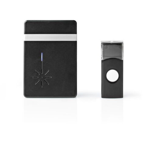 Kit pour Sonnette sans fil couleur noir portée de 300m - NEDIS - (1/5)