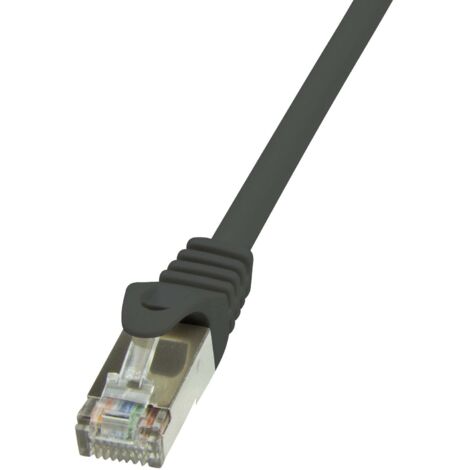 LogiLink CP1033S RJ45 Câble réseau, câble patch CAT 5e F/UTP 1.00 m noir avec cliquet d'encastrement 1 pc(s) V968451 (1/2)