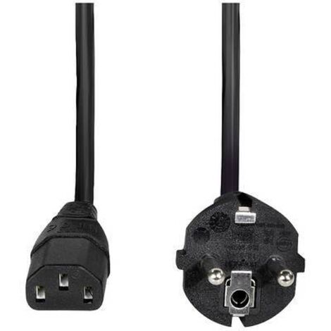 Câble de raccordement LogiLink appareils IEC [1x Prise mâle + contact de protection - 1x Secteur fem (1/3)