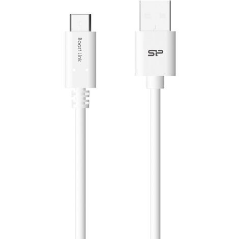 Silicon Power LK10AC Câble USB-C Mâle Mini-USB Type-A 4 broches Mâle USB-C 24 broches Blanc 1 m (1/3)