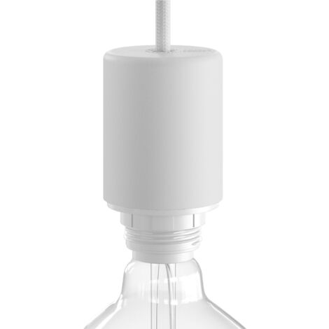 EIVA ELEGANT, kit douille d'extèrieur pour abat-jour E27 en silicone - la première douille au monde IP65 qui peut-etre câblée  Blanc