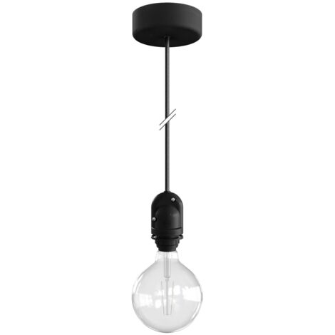 creative cables - EIVA Suspension d'abat-jour pour l'extérieur avec câble textile de 1,5 m, rosace et douille étanche IP65