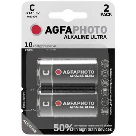 AgfaPhoto Ultra LR14 Pile LR14 (C) alcaline(s) 1.5 V 2 pc(s) X240072 (1/2)