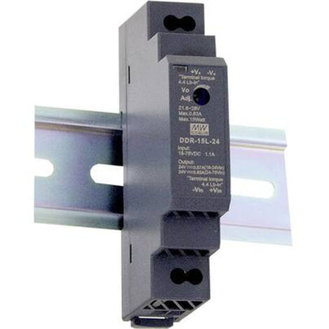 MEAN WELL DDR-15G-12 CONVERTISSEUR CC/CC POUR RAIL (DIN) 12 V/DC 1.25 A 15 W NBR. DE SORTIES:1 X CONTENU 1 PC(S)