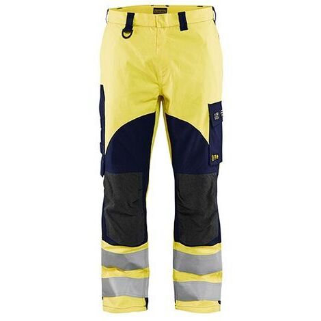Pantalon de travail multinormes inhérent 1588 - Jaune fluo/Marine XL - FR(50) - SE(C56) - Standards (1/2)