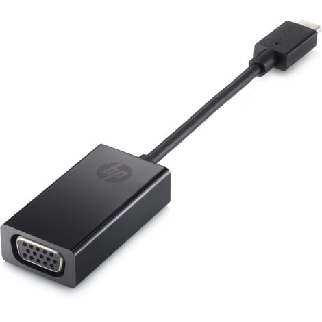 Informatique Cartes graphiques HP Adaptateur vidéo externe USB-C D-Sub noir pour Chromebook 13 G1 Elite Slice, Slice for Meeting Rooms Elite x3 EliteBook… (1/3)