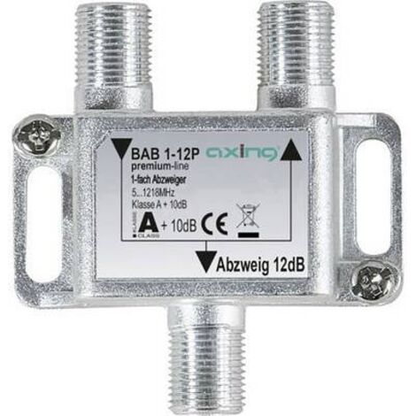 Axing BAB 1-12P Dérivateur TV câble 1 voie 5 - 1218 MHz X998611 (1/2)