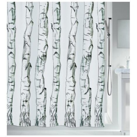 Rideau de douche Polyester BOIS 180x200cm Spirella (1/2)