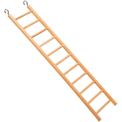 Ferplast Echelle PA 4002 Échelle en bois pour petits perroquets, les perruches et les cockatiels. Variante PA 4006 - Misure: 11 x h 44.8 cm -