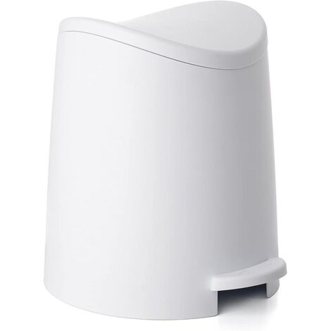 SUPPORT DE POUBELLE À PÉDALE POUR BAIGNOIRE. BLANC - 3 L (1/3)