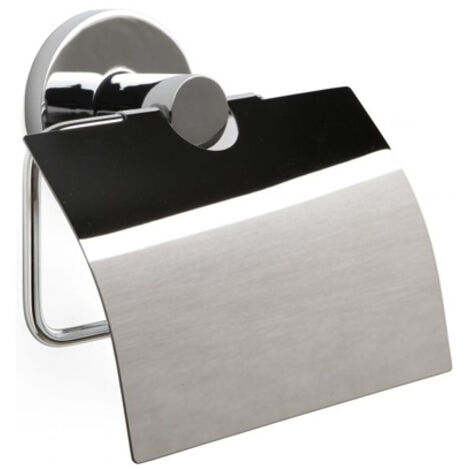 Porte-rouleau de papier toilette avec couvercle en acier inoxydable zamak 6311000 martins tatay (1/2)