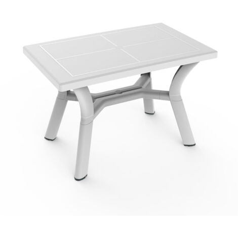 Garbar – Table rectangulaire 115x72 cm en polypropylène – Résistante aux intempéries – Pour 2 à 4 personnes – Idéale pour terrasses et pique-niques