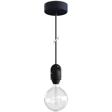 creative cables - EIVA Suspension d'abat-jour pour l'extérieur avec câble textile de 1,5 m, rosace et douille étanche IP65