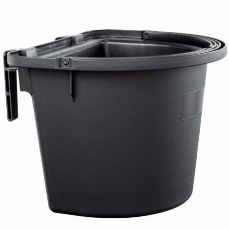 Noir - Mangeoire mobile pour chevaux en plastique résistant aux chocs avec supports et poignée en plastique dur et ABS durable 14 litres