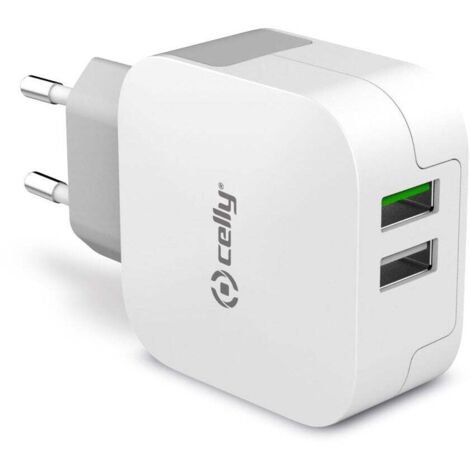 Celly TC2USBTURBO chargeur d'appareils mobiles Blanc Intérieure (1/3)
